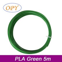 3d프린터 필라멘트 3d펜 펜 5m pla 리필 플라스틱 대리석 실크 나무 온도 색상 변경 글로우 매트 화이트 블랙, 플라 그린 5m, 중국