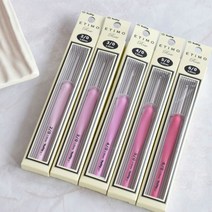 뜨거운 일본 튤립 Ter/tel 크로셰 후크 핑크 수지 핸들 뜨개질 바늘 원래 정통 일본 0.6-6mm 일본에서 수입, 1.5mm