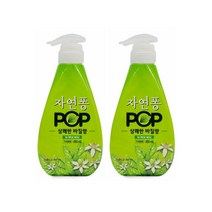 자연퐁 POP 주방 세제 상쾌한 바질향 용기, 500g, 2개