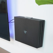 더판다 벽과 테이블 아래에 거꾸로 설치된 PS4 pro 게임 콘솔 호스트 벽 장착 브래킷업그레이드, [01] 검은색