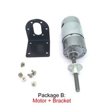 전장부품 12V 마이크로 전기 모터 긴 샤프트 DC 6V 스레드 DIY 부품 JGB37-555 플랜지, 19 24v35rpm_05 Package P