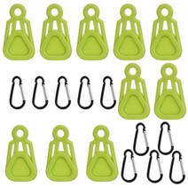 10pcs 헤비 듀티 텐트 클립 바람 로프 클램프 천막 당겨 포인트 클립 캠핑 텐트 후크 방풍 로프 바브 ClipTent 액세서리, GREEN A