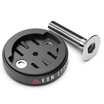 KOM Cycling Garmin 및 Wahoo 바이크 컴퓨터용 탑 캡 마운트 (엣지 1040 Elemnt Roam Bolt v2용 마운트 1040 호환 (블랙) 357242