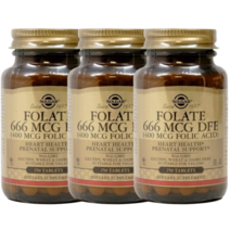 솔가 엽산 666mcg DFE 폴릭에시드 400mcg 250타블렛 Folate, 3개, 250정