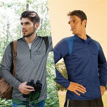 아트랜드 AT코오롱 보카시 등산복티셔츠 남자아웃도어 집업긴팔티