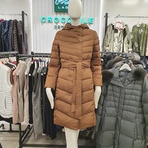 크로커다일레이디 샤트렌 멋스러운 더블버튼 벨트라인 구스다운 롱 패딩점퍼 롱코트 뉴코아 인천점