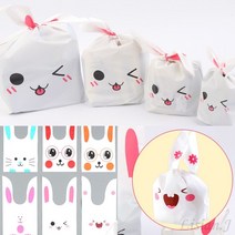 리시안제이 선물 포장봉투 1P 어린이선물포장지 크리스마스비닐백, 특대 아쿠아발토끼