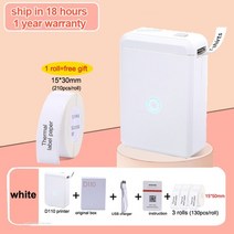 휴대용프린터a4 niimbot d11 d110 라벨 프린터 무선 휴대용 포켓 라벨프린터, 1-d110 3종이 추가