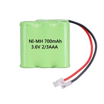 무선전화기 유뮤선전화기 레트로 Ni-MH 2/3AAA 3.6V 700mAh 충전식 배터리 팩 무선 전화기용 2.4V/3.6V RC, 03 3.6V 2.3AA 700mah