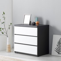 가이온 브릭 3단/5단 서랍장 수납장, 3단800그레이화이트