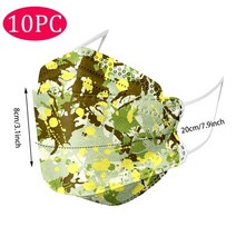 KN95 Masqu 10pcs 염료 위장 FFP2 CE Facemask 덴탈마스크, 기본, T13-M-10pcs