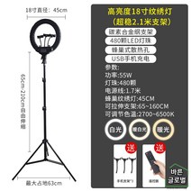 네일샵 스탠드 속눈썹조명 반영구조명 조명 뷰티샵 피부관리실 미용라이트 피부미용실, 18인치 2.1m 스탠드
