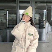 여성 숏패딩 MISSYOU 자수 겨울 학생 점퍼