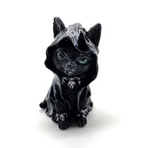 쇼파뒤 카페 인테리어 가게오픈 개업 결혼 선물 노호혼 재물복 수지 그림 마법사 인형 블랙 매직 고양이 장 테이블 아트 오리지널 귀여운 미니어처 홈, [03] B Cat Magic Robe