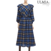 [율미아스탭] V프릴체크원피스_SKW1OP3121