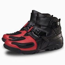바이크부츠남성용 오토바이 부츠 모토 모터보트 라이딩 모토크로스 장비 바이커 캐주얼 신발, 03 21258-Black-Red