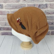 와이앤와이 중년여성 간절기 숏챙 꽃장식 면두건 챙모자 가을 겨울 벙거지 패션두건 항암모자