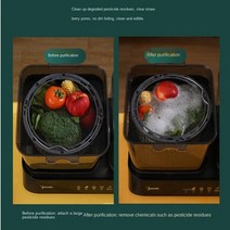 과일 초음파 세척기 야채 고추 더블 배럴 자동 과일 세척 정화 살균 소독 고기 청소 해독, 01 CN