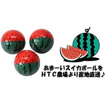 【엔터테인먼트 선물 마커 첨부 세트】수박 전면 프린트 골프 공(3개들이), 단일옵션