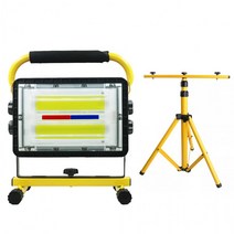 LED 충전식 150W COB 야외 조명등 랜턴 투광등 작업등 투광기, 선택3)W860B투광+삼각대+케이블