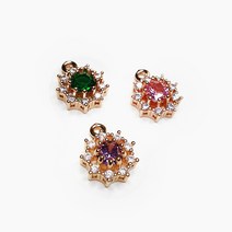 원형 크리스탈 큐빅 펜던트 재료