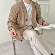 봄 가을 남자 빅사이즈 기본 베이직 가디건 M-3XL