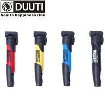 make speed DUUTI 휴대용 자전거펌프(프레스타 슈레더방식 겸용), 옐로우, 1개