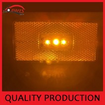 스카니아 라이트 테일램프 후미등 전조등 사이드 2pcs 24v 3led 사이드 마커 램프 scania r420 r620 r500 p400 p450 r730 g400 g460 e, 노란색, 협력사