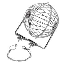 GHSHOP 친칠라를 위한 건초 피더 식품 디스펜서 작은 동물 건초 구유 공, 스테인레스 스틸, 은빛