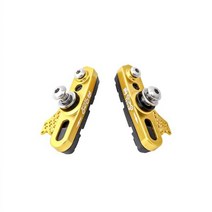 자전거 림 MTB 로드 픽시 휠셋 휠 바퀴 부품 도로 접는 내마 모성 교체 서랍 유형 탄소 섬유 클램프 브레이크 고무 블록 브레이크 스킨, 골드 블랙