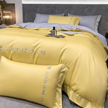 라지킹침구세트 라지킹이불 침구류 솔리드 컬러 럭셔리 침구 키트 3 개/4 개 순면 새틴 이불 커버 세트 트