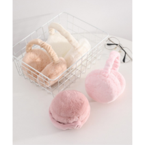 [1+1] 마카롱 털 귀마개 핑크 베이지 스킨핑크 화이트 블랙 그레이