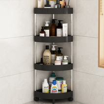 모드시 화장실 코너 선반 스텐드형, 블랙4단