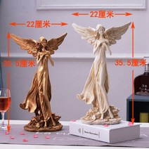 조각품 조각상 동상 인테리어 소품 용품 비행 꽃 천사 수지 조각 장식 22.5 16, B 세트