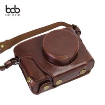 bob 후지필름 Fuji X100F 카메라 가죽 케이스 스트랩, 초코브라운, 후지X100F