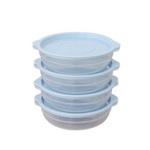 포스트로드 전자렌지용 냉동밥 보관용기 4EA 세트 BPA free, 스카이블루