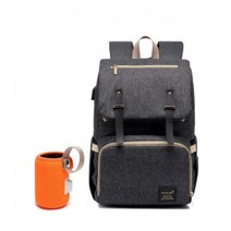 데일리 국민 기저귀가방 대용량 보냉백 아기 이유식 가방 파우치 산모선물 이너백 추천 출산 기저귀 크로스백 에코백 생활 쌍둥이 수유 육아 백팩, 블랙+USB 가열 컵