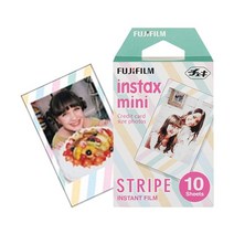 후지 필름 인스탁스 미니 11 컬러 사진 용지 10 시트 9 8 7s 7c 90 25 70 SP-2 링크 Liplay 카메라/프린터, Stripe