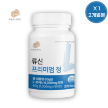류신 단백질 프리미엄 정 1000mg x 60정, 1통 (2개월분), 1개