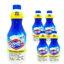유한양행 유한락스 흰옷의 표백과 얼룩제거, 5개, 1L