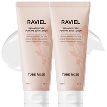 RAVIEL 밸런스드 케어 퍼퓸 바디로션 튜베로즈향, 2개, 200ml