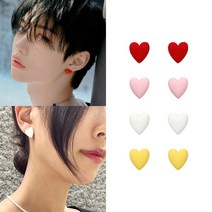 애나플레어 [SILVER 925 POST] [박하선 엄현경 민니 있지 유나 남주 핫펠트 오마이걸 효정 착용] COLORFUL HEART EARRINGS AE120029