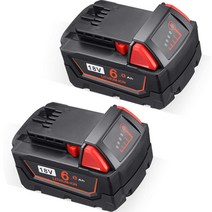 우스틴스 18V 5AH 6AH 8AH 밀워키 교체하다 공구 리튬 배터리 2PCS