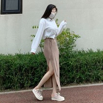 라라프로핏 옆트임 봄 여름 가을 밴딩 롱 스커트 H라인 치마