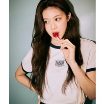 마리떼 W 클래식 로고 링거 티셔츠 화이트