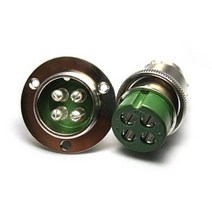 항공잭 32MM 날개타입 K-32-4핀 플러그 국내생산 원형커넥터 써큘러커넥터, 01_케이블