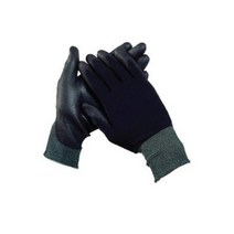 PU-PALM 코팅 폴리 장갑 검정 S 10켤레 나비엠알오, 단품