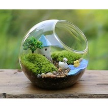 테라리움 만들기 젤캔들 화분 원형볼 8cm/피규어, 1개