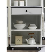 홈카페 테이블 수납장 커피머신 정리 서랍 정수기 이동식 폭좁은 매장 옷장 선반 탕비장, 화이트