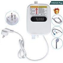 전기순간온수기 가정용 대용량 업소용 스텐 순간온수기 EU/US 플러그 3500W 전기 감사 미니 인스턴트 온수기 220/110V 욕실 수도꼭지 탭 난방 3 초 순간, [02] US Plug